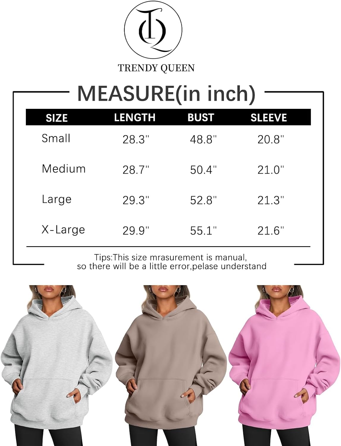 Trendy Queen Womens Oversized Essentials Hoodies Fleece Sweatshirts Long  Sleeve Sweaters Pullover Fall Clothes with Pocket Women's - Bealls Near Me